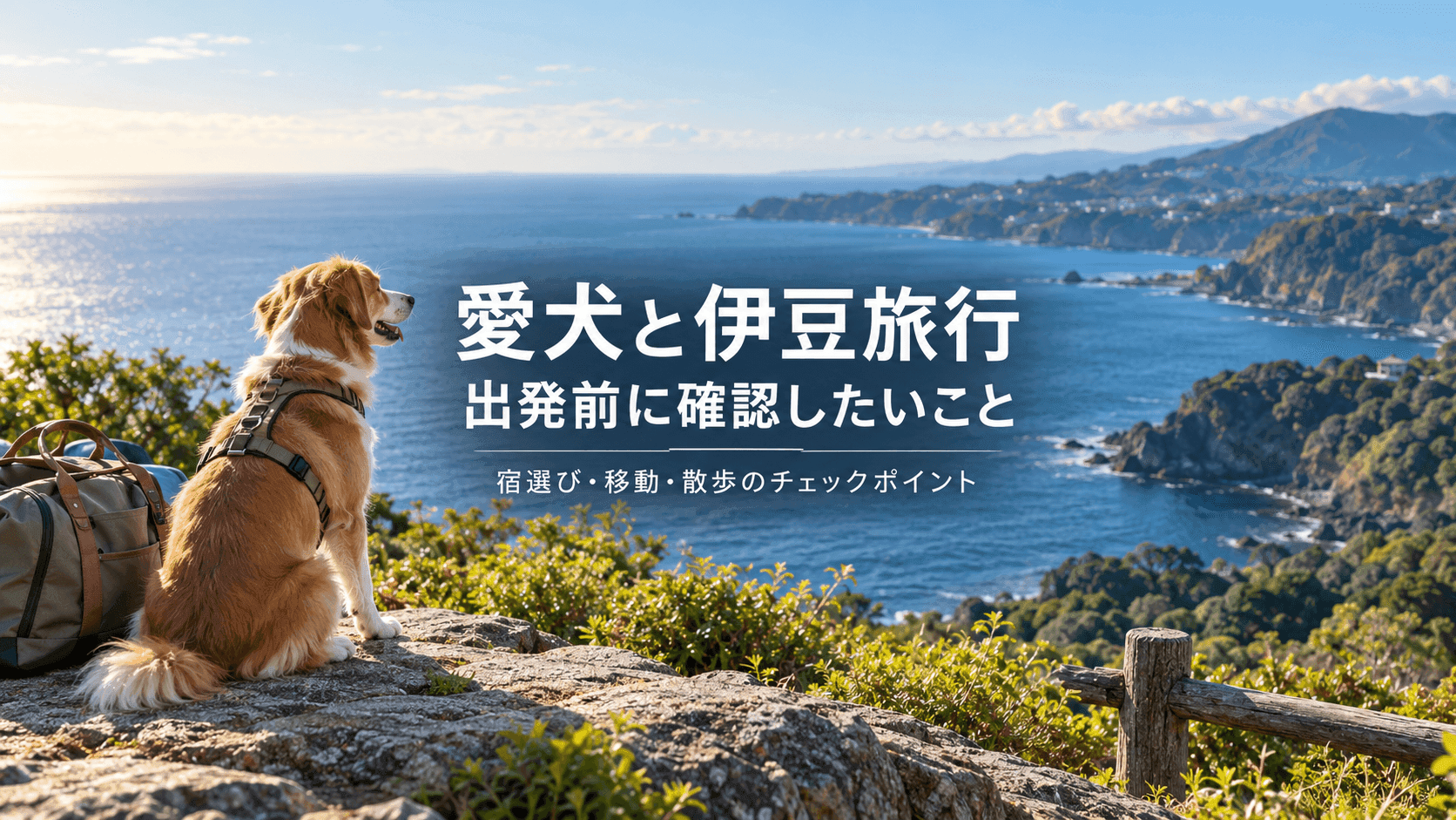 愛犬と伊豆旅行する前に確認したいこと|宿選びから移動、海辺の散歩まで